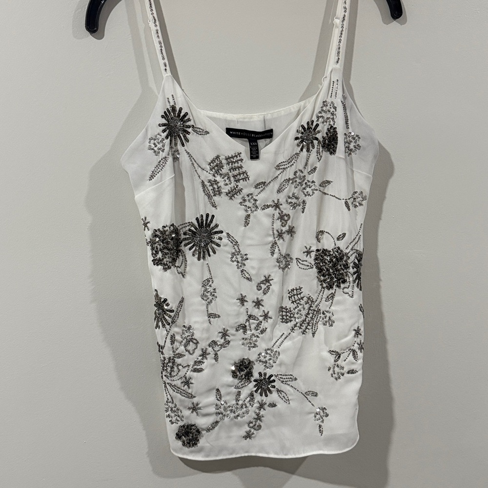 White House Black Market Floral Embroidered Camisole